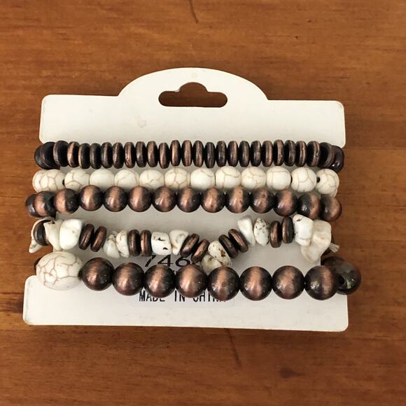 Emma Beaded Teepee Tana Bracelet With Turquoise Set 74680 New - Picture 7 of 10